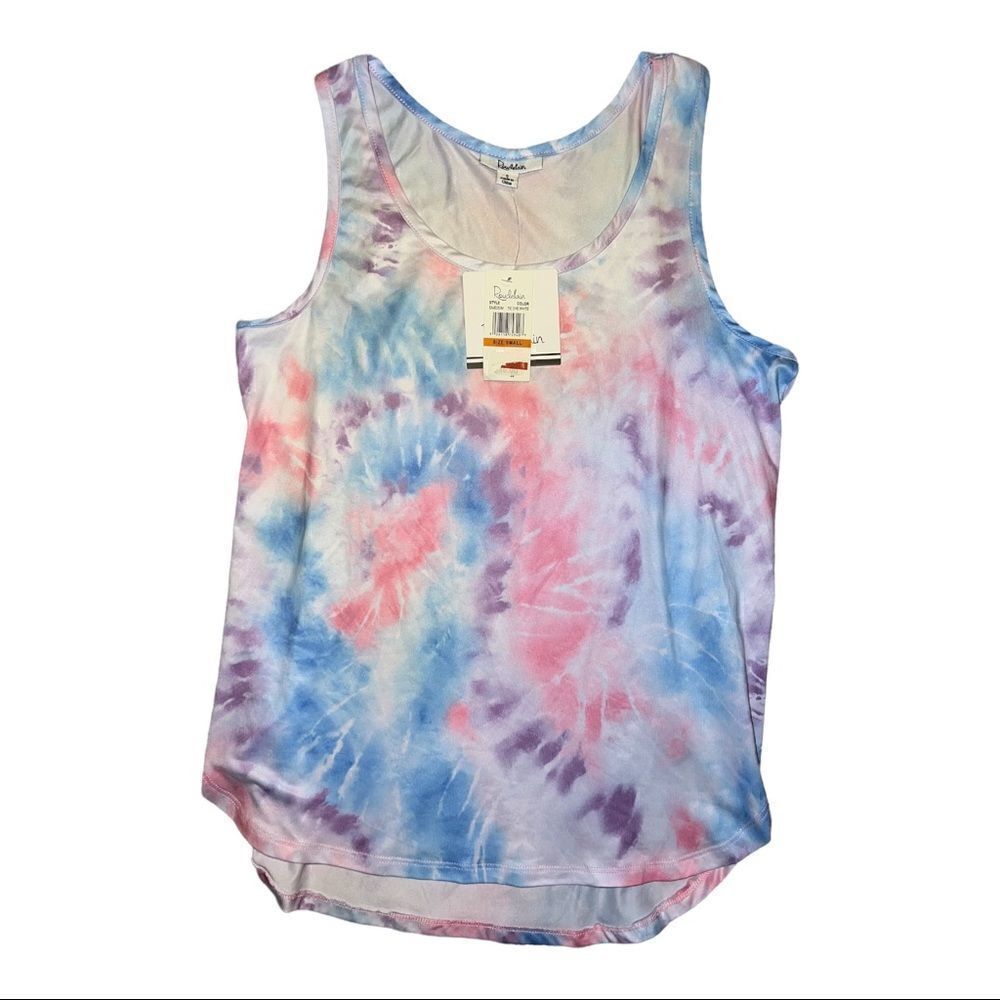 Roudelain Blue & Pink Lush Luxe Tank Top Shirt Small NWT
